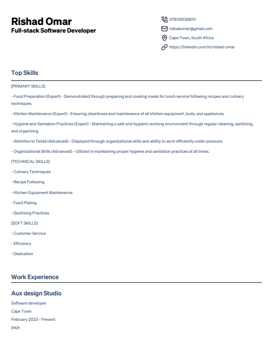 Modern CV Extract gallery entry